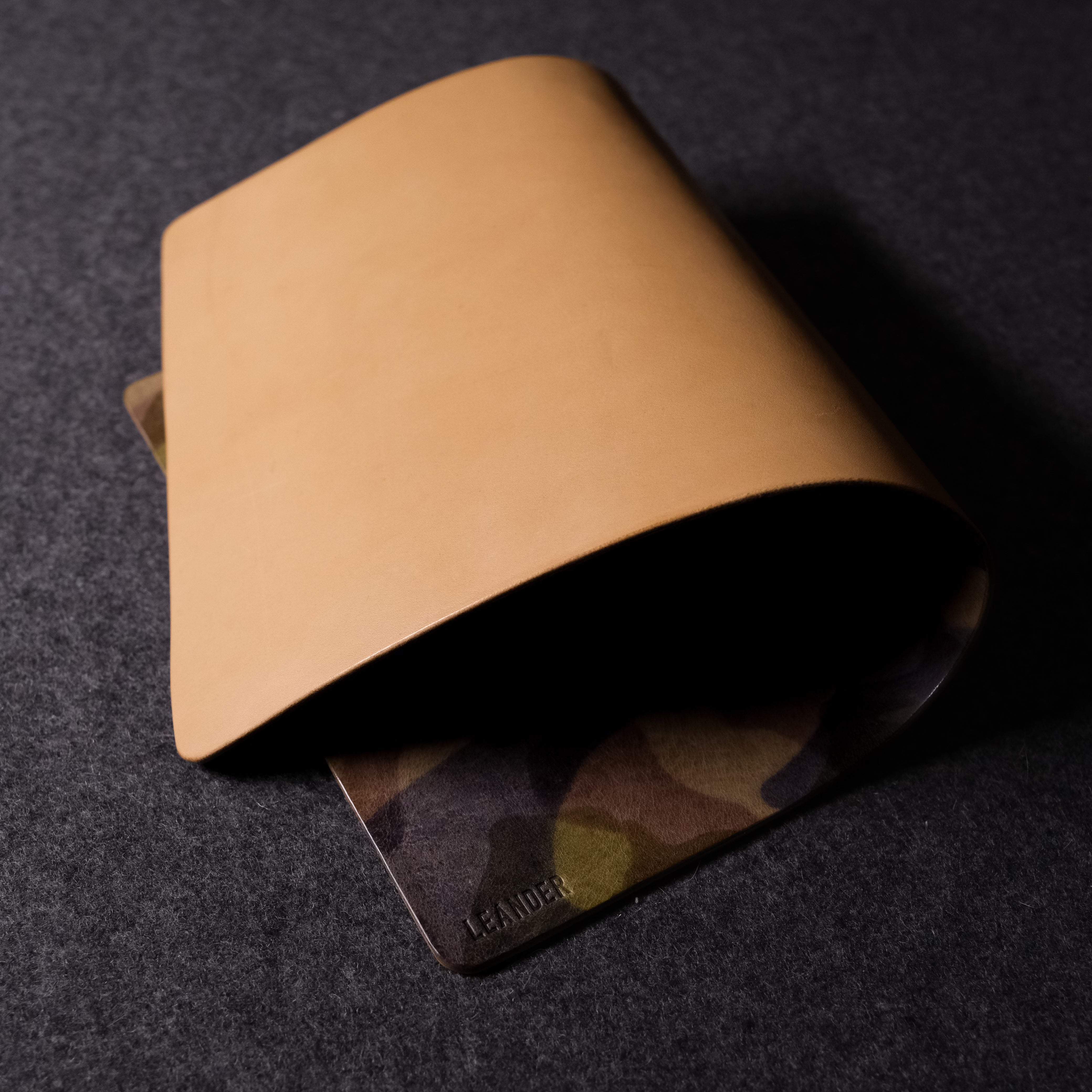 Camo X Natural Reversible Leather Desk Mat
