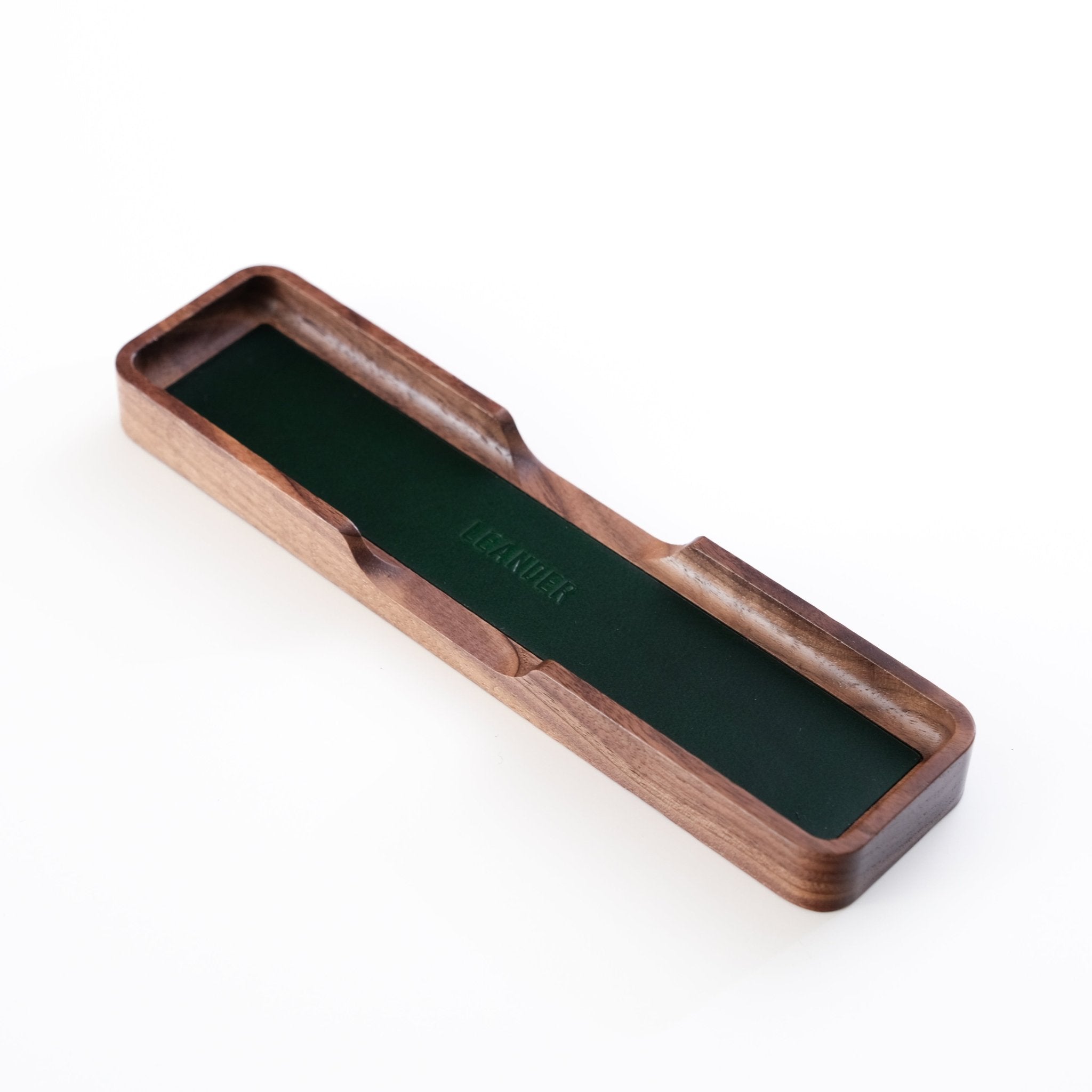 Walnut and Leather Pen Holder - Leander